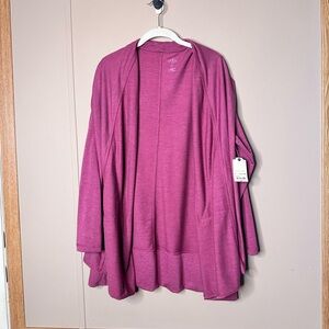 NWT St. John's Bay Magenta Open-Front Cardigan